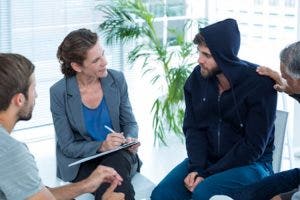 Group of people in a counselling session