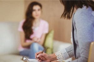 counselor with client